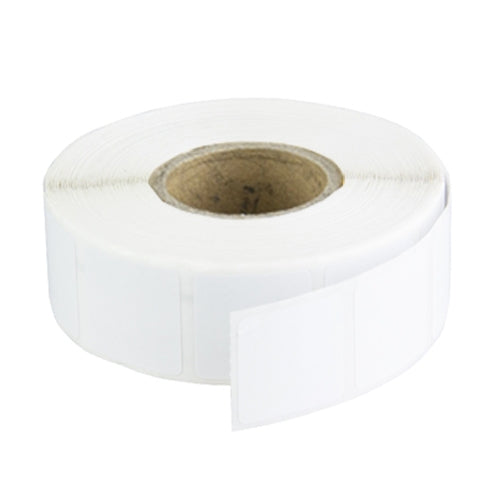 Perforated Direct Thermal Labels White 25.4mm x 25.4mm 1 inch Square - 2000 Labels per Roll