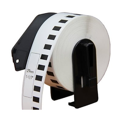 20 x Brother DK-22211 DK22211 Generic Black Text on White Continuous Film Label Roll 29mm x 15.24m