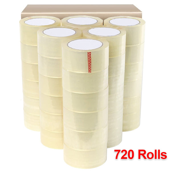 720 Rolls Clear Packaging Tape 48mm x 75m Carton Sealing & Packing Tape