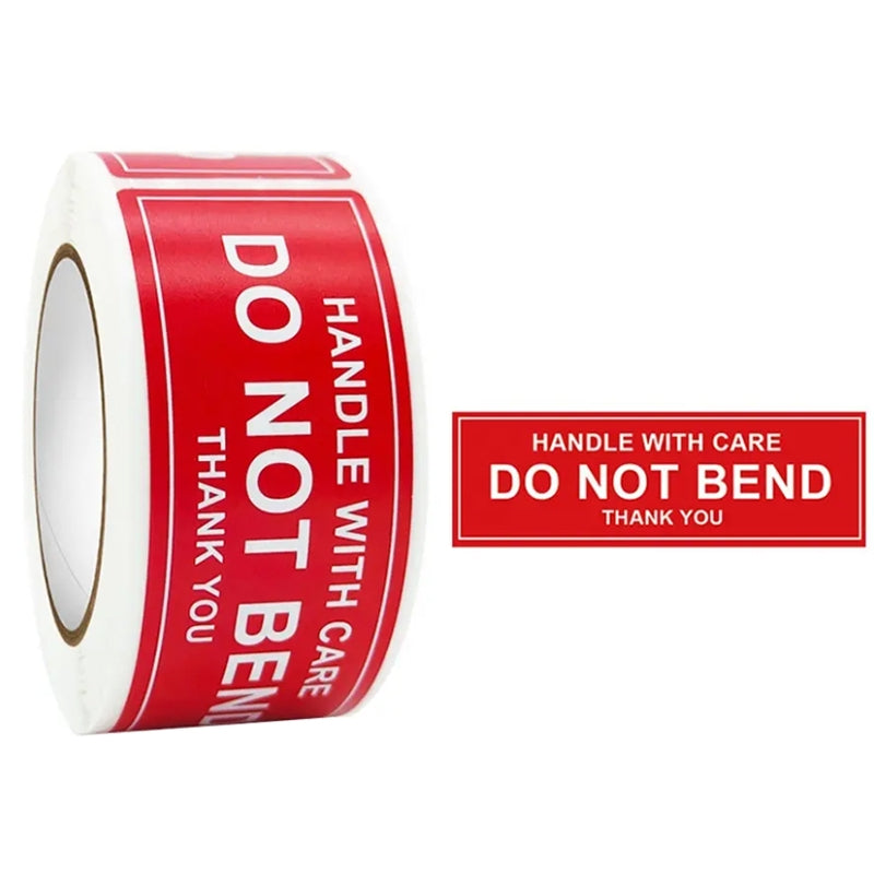 HANDLE WITH CARE DO NOT BEND THANK YOU Shipping Label Warning Adhesive Sticker 75X25mm (1000 Labels per Roll)