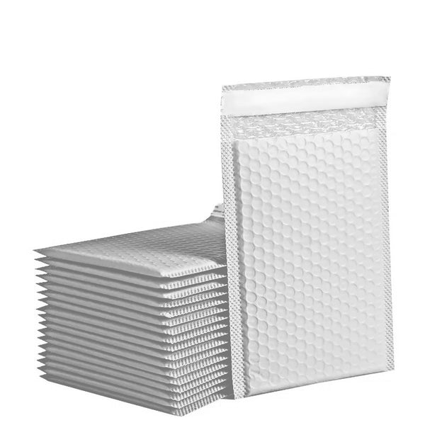 300PCS Poly Bubble Mailer 160 x 230mm Self-Sealed Padded Envelope Plain White Mailing Bags