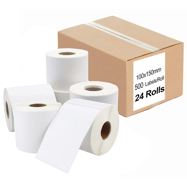24 Rolls Shippit Labels Perforated Thermal Label 100mm X 150mm - 500 Labels per Roll