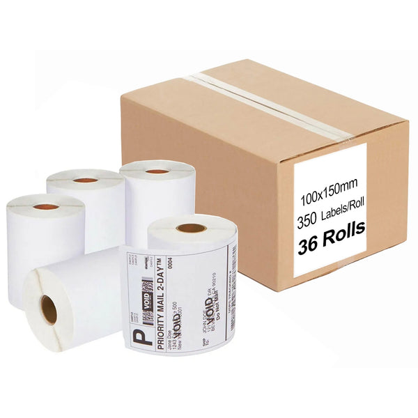 36 Rolls Shippit Labels Perforated Thermal Label 100mm X 150mm - 350 Labels per Roll